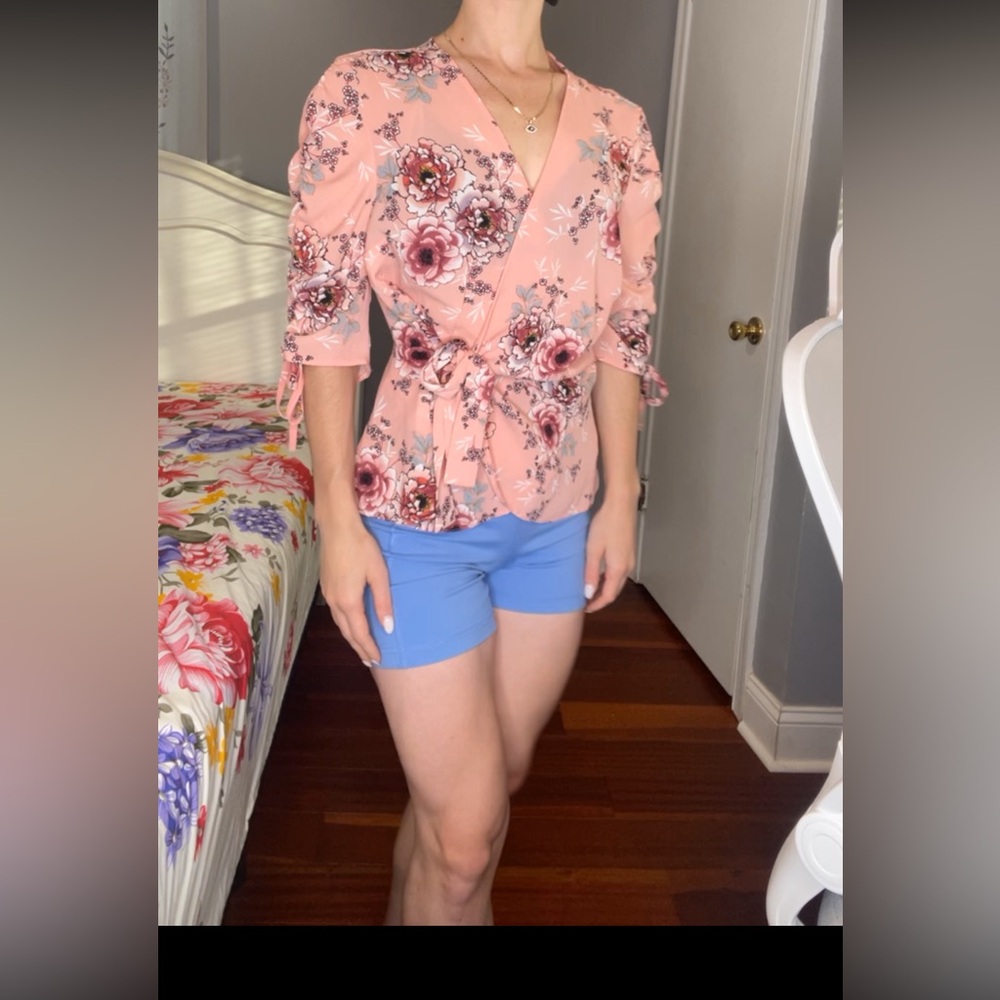 Pink floral top
